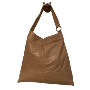 HOBO INTERNATIONAL BAG SHOULDER HOBO TAN CREAM LEATHER